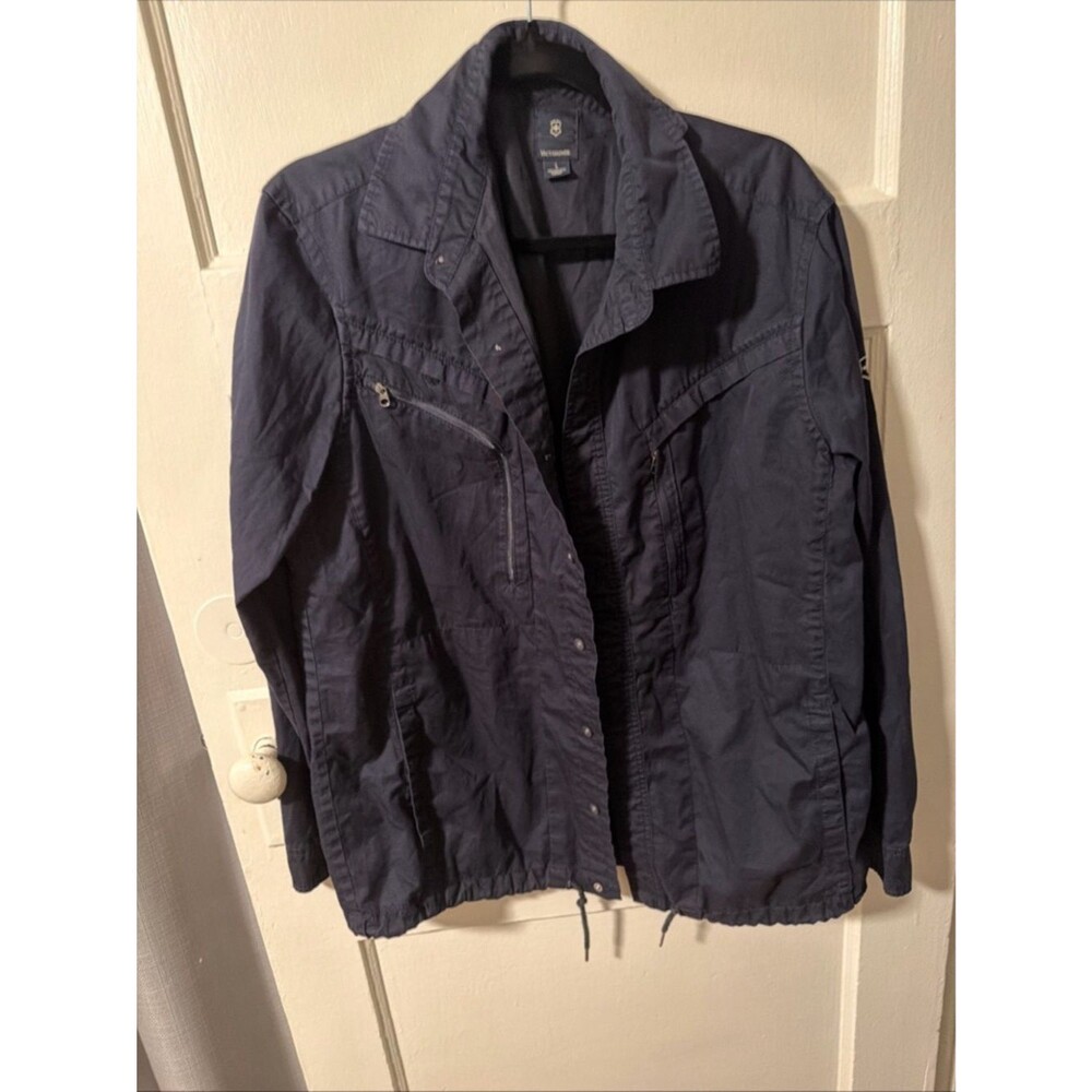 Vintage Y2K Victorinox Swiss Army Lightweight Cotton Utility Jacket Shacket Sz L - Picture 2 of 16